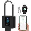 Eseesmart Lucchetto a Impronta Digitale, Lucchetto a Combinazione con Catenaccio Lungo Eseesmart con Chiave, Bluetooth, Lucchetto con Lunga 60MM, Lucchetto per Cancello Esterno Impermeabile