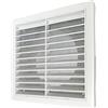 GEFONG Griglia Ventilazione a Lamelle 5 Pollici 125mm con Rete Anti-insetto Per Asciugatrice Sfiato del Bagno Aeratore a Soffitto Ventilatori Estrattori Plastica Bianco 1 Pezzo