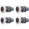 Qikuver Rotelle per la Porta Della Doccia, 4 Pezzi Rotelline per Rulli Box Doccia Ricambi per Porte Scorrevoli Doccia Cuscinetti Rullo, Rullo per porta in vetro per doccia (25MM)