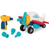 Battat Aereo da trasporto smontabile Wonder Wheels con trapano | Set da 27 con aereo giocattolo smontabile, trapano e 3 punte inclusi; ali, motori, ruote e finestrino rimovibili; 3+ anni