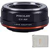 PHOLSY Adattatore Manuale Compatibile con Obiettivo C/Y su RF Fotocamera | Compatibile con Obiettivo Contax / Yashica CY e Fotocamera Canon RF, Contax a RF, Yashica su EOS-R, Yashica su RF, CY su RF