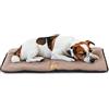 Ferplast Cuccia Cane Cuscino Cane Cane Taglia Media Double Face Tessuto Antigraffio ed Impermeabile, Caldo Micropile Materassino Cane Lavabile in Lavatrice a 30° 65 x 48 x 3,5 cm.Nero