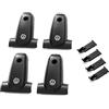 Volkswagen 2K0071738 - Tappi di copertura (4 pezzi) per portapacchi portapacchi con logo VW, colore: Nero