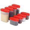 SIGNORA WARE - Set Contenitori Alimentari Vuoti in Plastica Trasparente Ermetici con Coperchio per Alimenti, Spezie, caffè, Cereali, Farina, Liquidi. Recipienti Adatti A Microonde, Frigo E Freezer