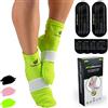Feel Recovery Calzini Refrigeranti Piedi e Caviglie - Calze per Terapia Caldo e Freddo - Impacco Ghiaccio Gel con Banda di Compressione - Neuropatia, Dolore al Piede e Fascite Plantare (S/M, Nero)