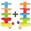 WEofferwhatYOUwant 2 Piste con Palline Sonore, Colorate. Gioco Montessori Educativo per la Prima Infanzia. Bambini 9 Mesi, 1 Anno e 2, 3 Anni