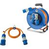 as - Schwabe Set da campeggio Duo + cavo CEE + cavo di prolunga CEE da 1,5 m CEE a 3 poli, istruzioni in poliuretano da 25 m e cavo di prolunga + spina CEE, indicatore di tensione powerlight 19704