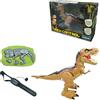 Lexibook - Tirannosauro di controllo RC, Dinosauro realistico, Movimenti articolati, Ruggito, Sputo di fumo, Effetti di luce, Ricaricabile, Fossili e telecomandi portatili inclusi, DINO02