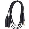 Yosoo Cavi Microfonici Cavo Splitter Mic da 1,8 M Cavo da 6,35 Mm TRS Maschio a Doppia Testa Femmina da 6,35 Mm Adattatore Cavo Microfono Stereo per Altoparlante