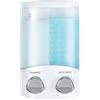 Better Living Euro Series Trio, Dispenser a Tre sezioni per Sapone e bagnoschiuma, Cromato, White, 2-Chamber
