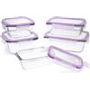 Quid Frost Set 5 contenitori ermetici vetro 37cl - 64cl - 104cl - 52cl - 80cl Trasparente