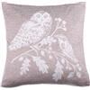 Dreams & Drapes Lodge - Cuscino imbottito in velluto, motivo: gufi del bosco, 43 x 43 cm, colore: salvia