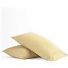 Linen Market Solid Color Set di federe, Microfibra, Oro, Queen