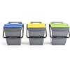 MATTIUSSI TRIS CONTENITORI IMPILABILI PER RIFIUTI EASY TWIN 30L