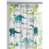 Bedlam Dino-Glow in The Dark - Coppia di tende plissettate a matita, multicolore, 168 x 183 cm, larghezza 168 cm