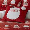 Bedlam - Jolly Santa - Cuscino imbottito in pile - 43 x 43 cm in rosso