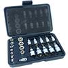 Hyfive Presa a stella e set di bit 30pc maschio e femmina Prese Torx E & T bit Socket