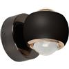 V-TAC VT-7504 Lampada led da parete a sfera 10W doppio fascio luminoso applique da interno Colore Nero 3000K - 23007