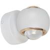 V-TAC VT-7504 Lampada led da parete a sfera 10W doppio fascio luminoso applique da interno Colore bianco 3000K - 23008