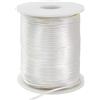TONIFUL Cordoncino in nylon satinato bianco crema, 2 mm x 100 m, per la creazione di braccialetti e gioielli, macramè, cordoncino cerato per collane, filo per perline kumihimo, nodi cinesi artigianali