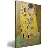 Tela con rappresentazione del quadro “Il Bacio di Gustav Klimt”, 40 x 55 cm