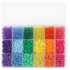 Kurtzy 2300 perline Pony perline in plastica multicolore con scatola di immagazzinaggio, perline acriliche, 6 mm, perline per braccialetto, perline per capelli, kit perline multicolore