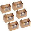 Coolty 50 Pezzi Scatole per Cupcake 2 Fori Scatole per Torte Scatola di Imballaggio in Carta per Dessert Muffin Pasticcini Macarons Torte Regali DIY (Brown-2 Hole)