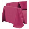 SpazioTessile Telo Arredo Copritutto Copridivano Lenzuolo Copriletto 26 Colori in Tinta Unita Cotone (Fuxia, 180x300 Singolo)