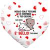 Colorfamily Cuscino SanValentino Personalizzabile a Cuore con nome Voglio solo toccare di continuo il tuo sedere Innamorati Amore Love