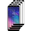 Tzstz 3 pezz per Samsung Galaxy A6+/A8+/J4+ 2018 vetro temperato Pellicola Prottetiva, 9H Durezza,Anti Graffio, HD Pellicola Prottetiva