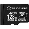 TRIDENITE Scheda Micro SD 128 GB, Memoria MicroSDXC per Nintendo-Switch, GoPro, Drone, Smartphone, Tablet, 4K Ultra HD, A2 UHS-I U3 V30 C10, Lettura Fino a 100 MB/s, con Adattatore SD
