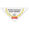 Aristo GEOtec GEOflex - Squadra geometrica in plastica, 16 cm, trasparente