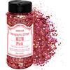 HEMOER Paillettes Olografiche Glitter Grosso, Rosa 100g Olografiche Chunky Paillettes Glitter Unghie per Viso, Corpo, Occhi, Capelli, Unghie, Glitter per Hobby Creativi