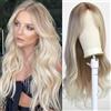Esmee Parrucca Lunga Ondulata Bionda Ombre per Donna con Frangia