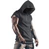 Cabeen Uomo Bodybuilding Felpa con Cappuccio da Palestra Fitness Canotta Sportivi Maglia Senza Maniche Gym Tank Top con Tasche
