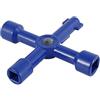Beenle-Icey Chiave Utility Multifunzione Cross Triangle Key per Gas Acqua Elettrico Box Armadietto Farmacia Chiave di Apertura (blu)