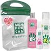 MENFORSAN Pacchetto di igiene e bellezza per gatti, shampoo per gatti molto delicato, 300 ml, olio di fragola per gatti 125 ml, shampoo schiumoso per cani e gatti 200 ml, ricco profumo di fragola