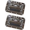 HMF 14992-09 - Set di 2 maniglie pieghevoli, 16 x 10,7 cm, colore: Argento