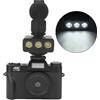 Yunseity Fotocamera Digitale 4K con Luce di Riempimento del Microfono, Videocamera Digitale con Zoom Digitale 16X con Schermo IPS da 3,0 Pollici, Videocamera da 48 MP Videocamera per