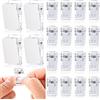 Bremorou 20 mollette adesive a molla, in plastica trasparente, per esterni, autoadesive, clip decorative, clip da parete, per documenti fotografici, casa, ufficio
