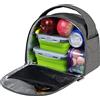 Gloppie Borsa Termico per Isolamento Impermeabile, Borsa per Il Pranzo Facile da Pulire Riutilizzabile, Borsa frigo Manutenzione di Freddo e Caldo a Forma di U, 8L Grigio