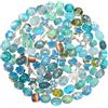 TOAOB THE ONE AND ONLY BABY TOAOB 100 Pezzi Perline Europee con Grande Foro Blu Resina Charm Beads Azzurro Metallo Ciondoli per Braccialetti Fai da Te Collana Creazione di Gioielli