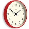 Jones Clocks® Studio orologio | Orologio a parete moderno rotondo | 30cm | Rosso | Numeri facili da leggere | Design versatile per cucina, soggiorno o ufficio