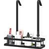 Bestdon Mensola da doccia da appendere, 34,5 x 12 x 40 cm, in acciaio inox, senza fori, per doccia, da appendere alla parete della doccia, colore nero