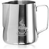 COM-FOUR® Brocca per latte, brocca per latte in acciaio inossidabile | brocca per montalatte 600 ml - brocca per latte con beccuccio e scala graduata