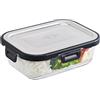 SILBERTHAL Contenitore in vetro da 1 litro con coperchio in acciaio inox - Tupperware in vetro - Resistente al calore - 1000 ML..