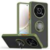 XINYEXIN Cover per Huawei Nova Y90, Traslucida Custodia Antiurto Antigraffio con Supporto Anello a 360°, PC + TPU Bumper Case - Army Green