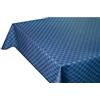 emmevi Tovaglia Cucina Antimacchia Bordata Cotone Resinato Morbido Quadretti MOD.Erika 140X240 Blu
