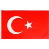 Aricona Bandiera Turchia 90x150cm - turca - resistente alle intemperie - con occhielli in ottone - 100% poliestere - cuciture doppie robuste e colori vivaci - ideale per gli amanti delle bandiere
