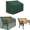 leyomgamz Copertura protettiva per panchina da giardino impermeabile - 2 posti antivento, resistente ai raggi UV 210D poliestere Oxford tessuto, 134 x 66 x 89cm (verde)
